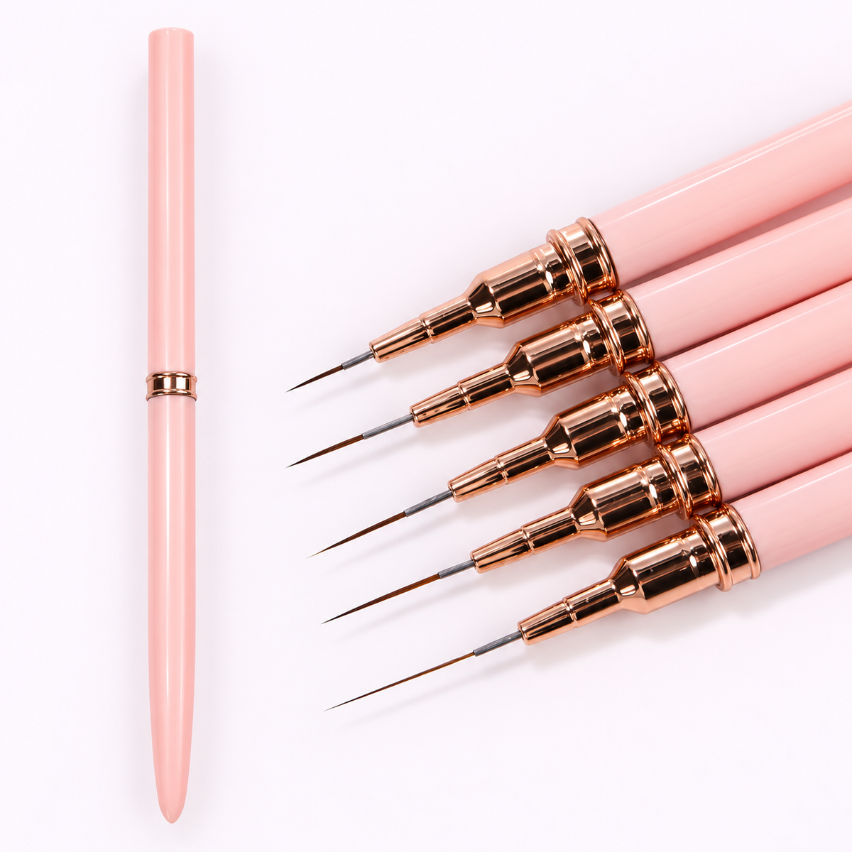 5-Piece Precision Nail Art Liner Brush Set
