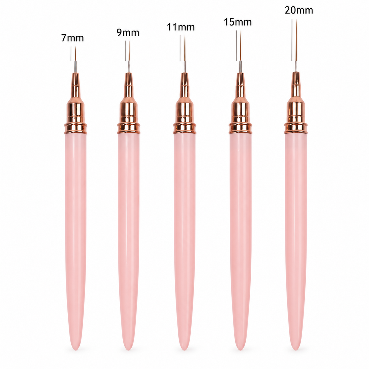 5-Piece Precision Nail Art Liner Brush Set