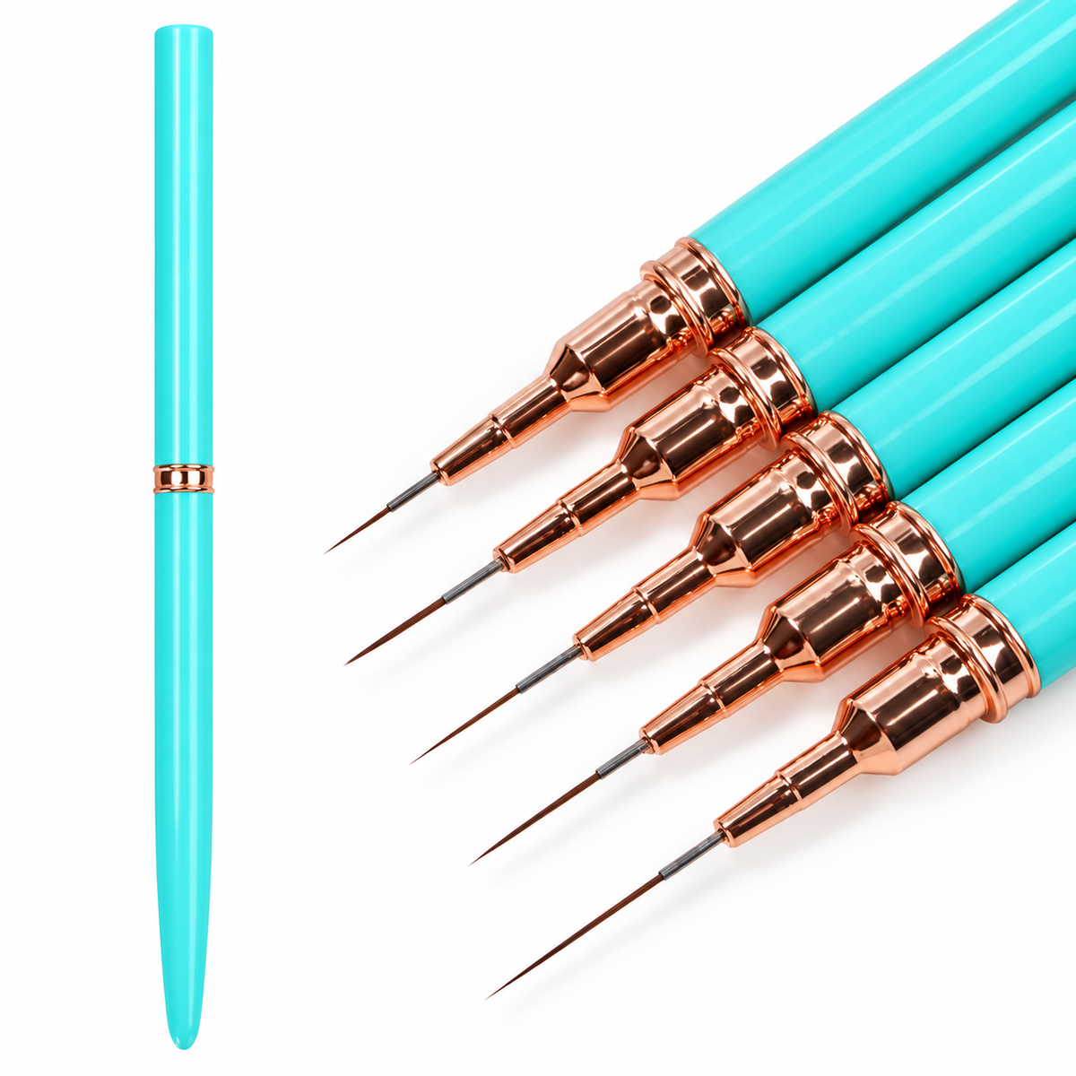 5-Piece Precision Nail Art Liner Brush Set