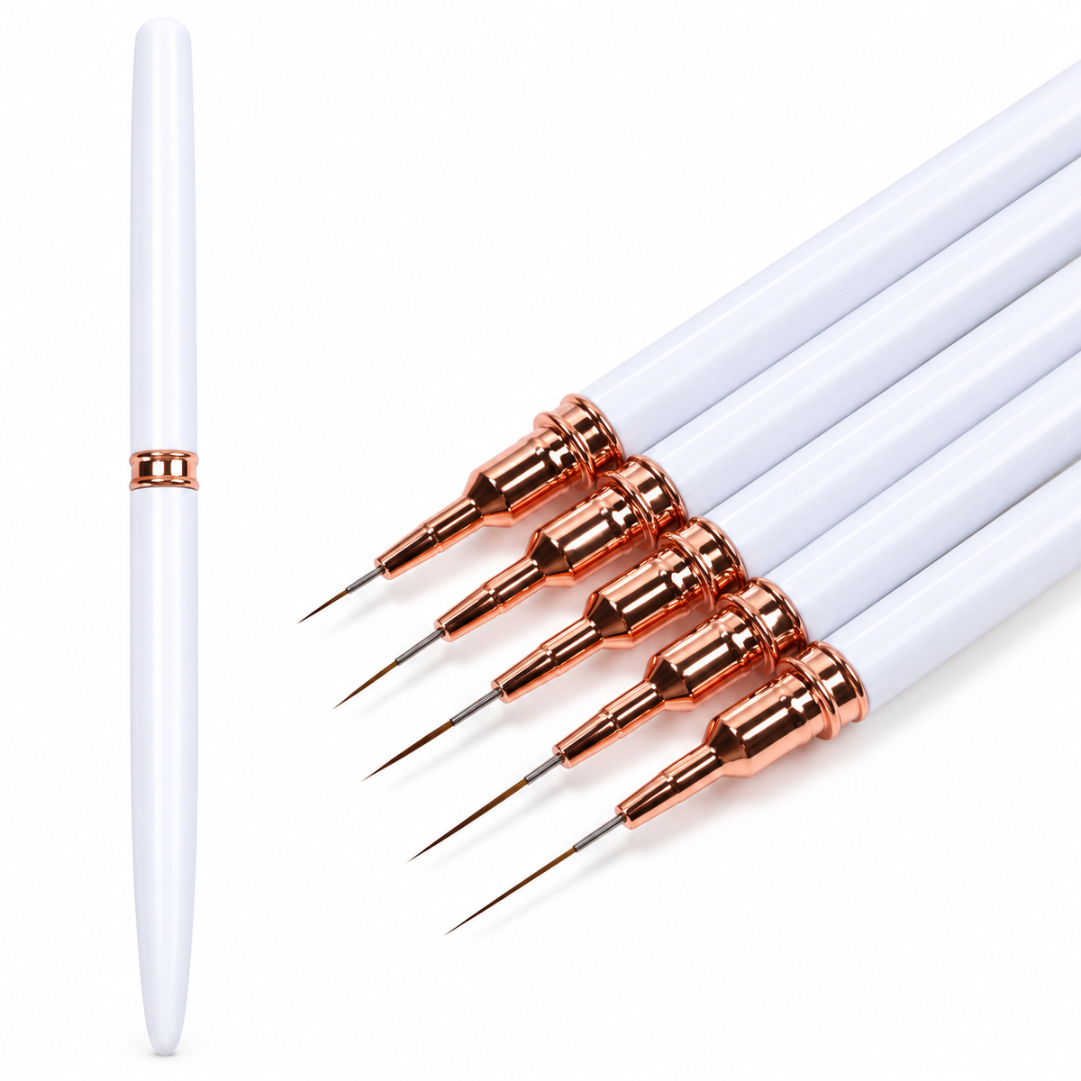 5-Piece Precision Nail Art Liner Brush Set