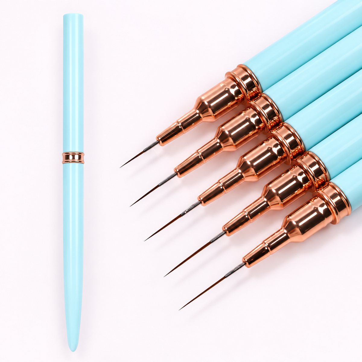 5-Piece Precision Nail Art Liner Brush Set